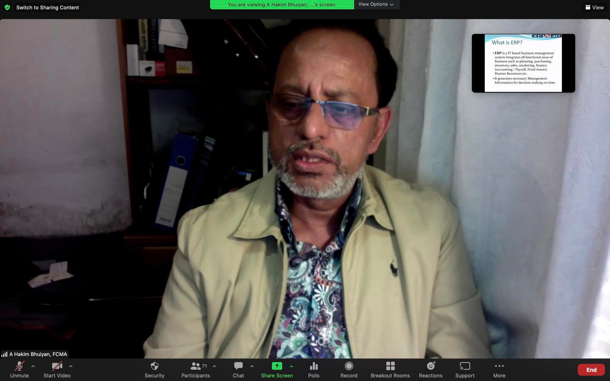 ERP Session for BBA Students at Dhaka University (MIS Department)